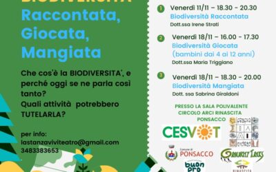 Conferenza sulla Biodiversità a Ponsacco venerdì 11 novembre